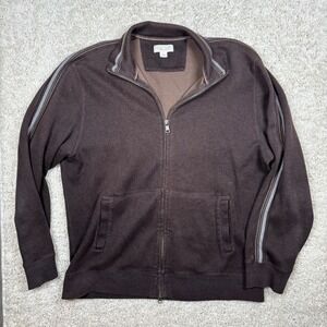 Banana Republic Men's Zip Up Track Jacket Full Zip Brown Size L